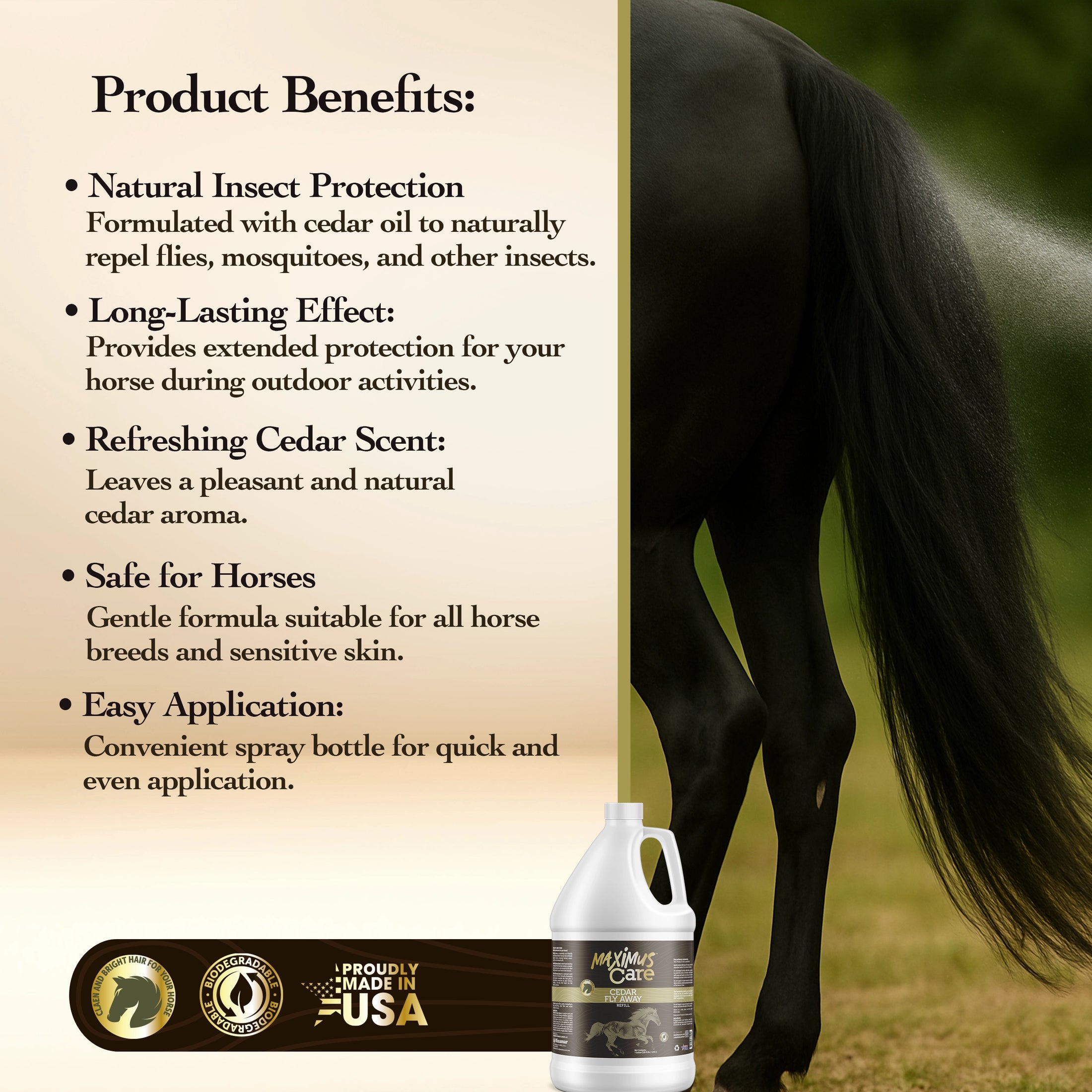 Cedar Fly for Horses Maximus Care – 1 Gallon