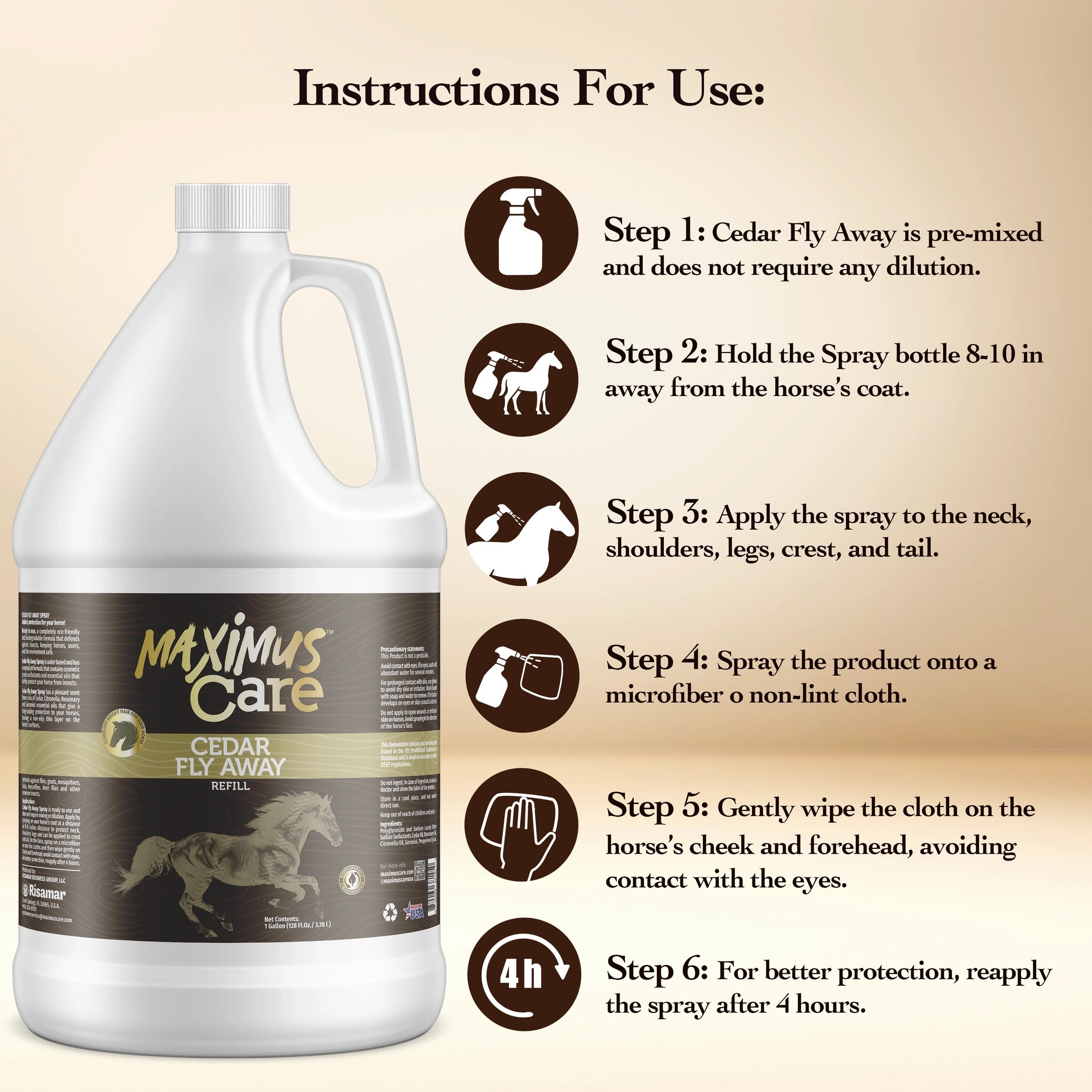 Cedar Fly for Horses Maximus Care – 1 Gallon
