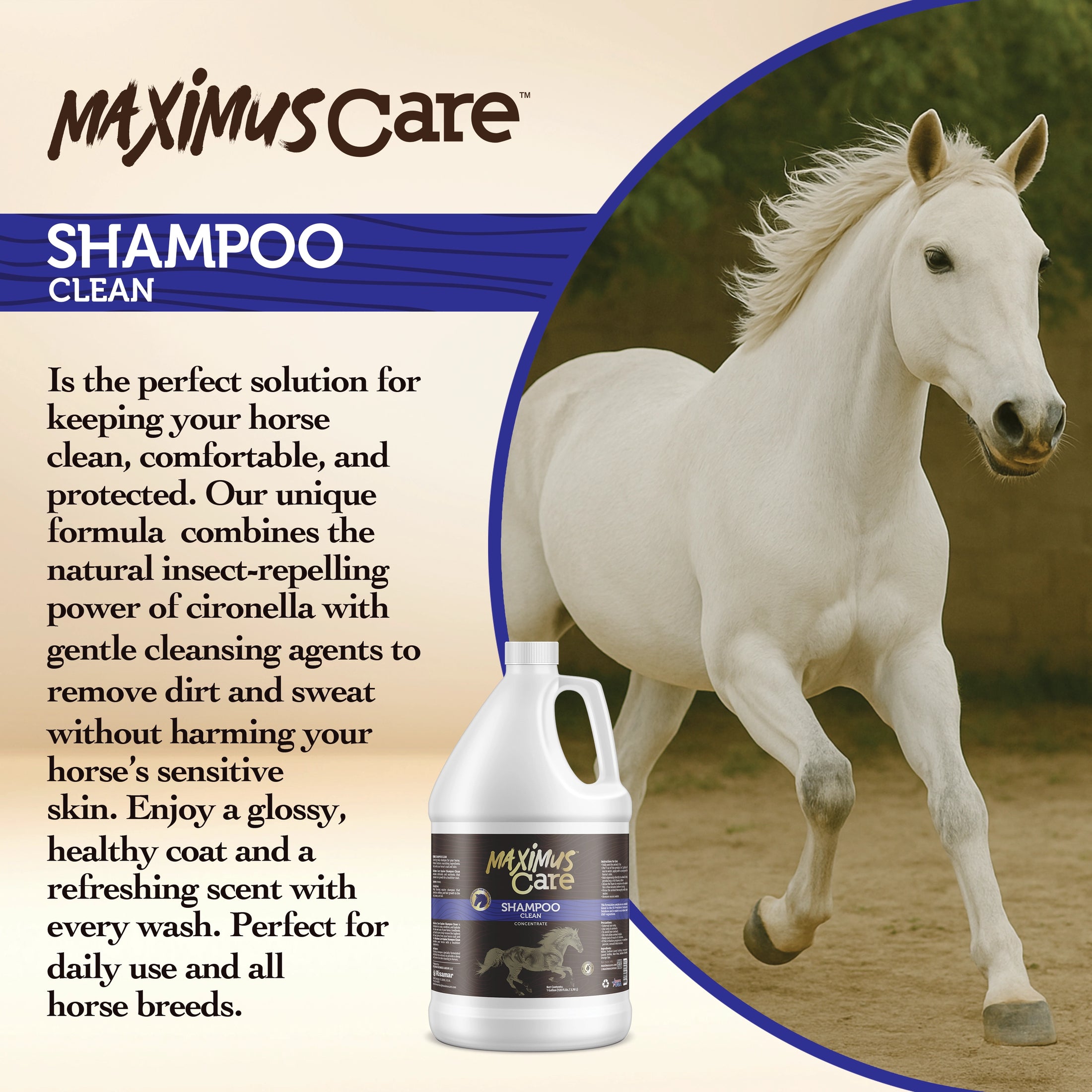 Shampoo Horse Maximus Care – 1 Gallon | Deep Cleaning & Conditioning Formula