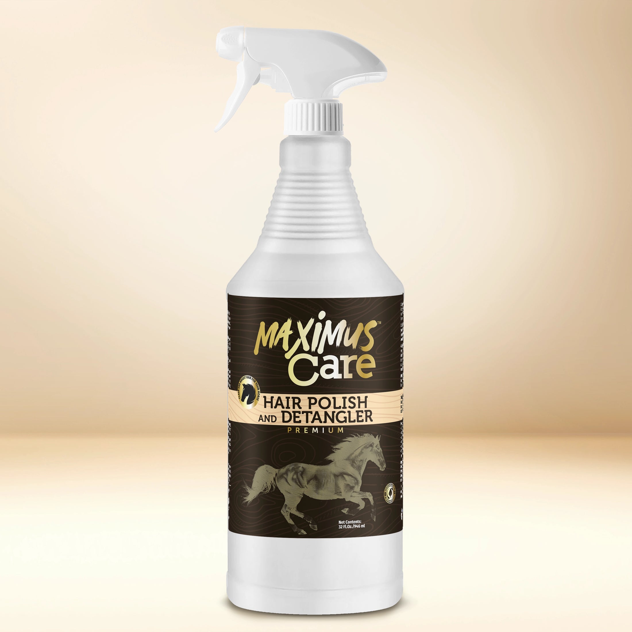 Horse Mane & Tail Detangler Spray Maximus Care – 32 oz | Tangle-Free Shine Solution