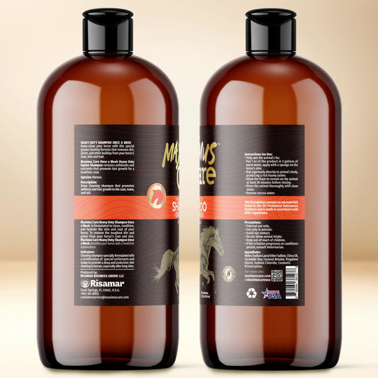Shampoo Heavy Duty Horse Maximus Care – 32 oz | Deep Cleaning Concentrate